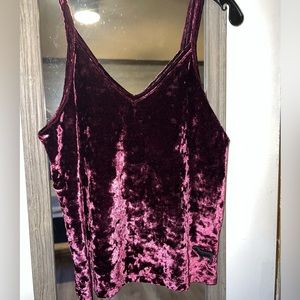PINK velvet tank